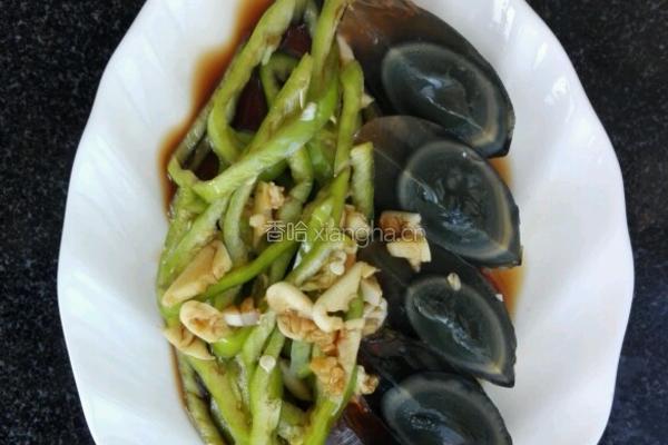 青椒皮蛋～家常菜的做法图解4