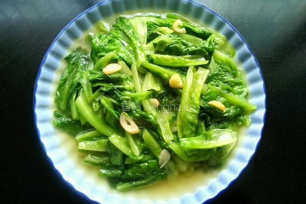蒜香生菜的做法图解4