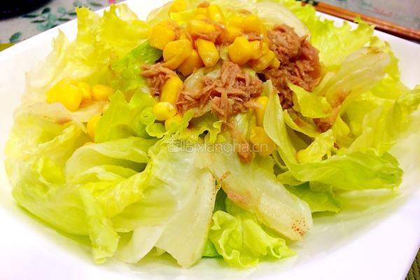 西生菜玉米沙拉的做法图解1
