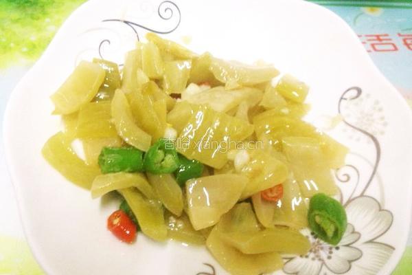 咸菜炒鸡胗花的做法图解8