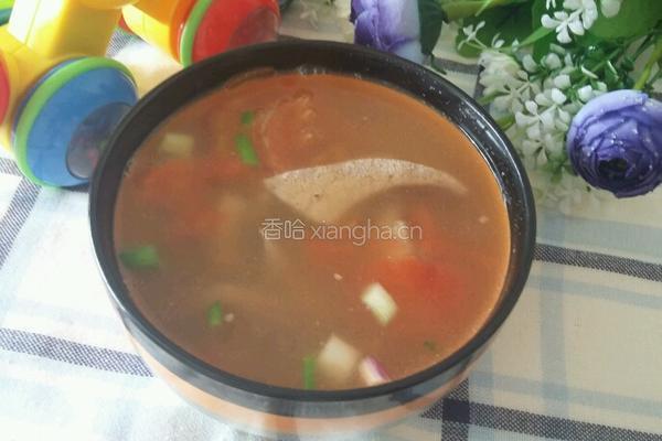 猪肝番茄汤的做法图解8