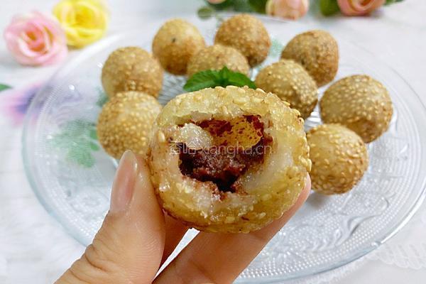 豆沙麻圆（麻球）的做法图解16