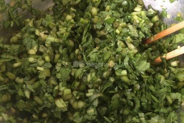 茼蒿丸子的做法图解4