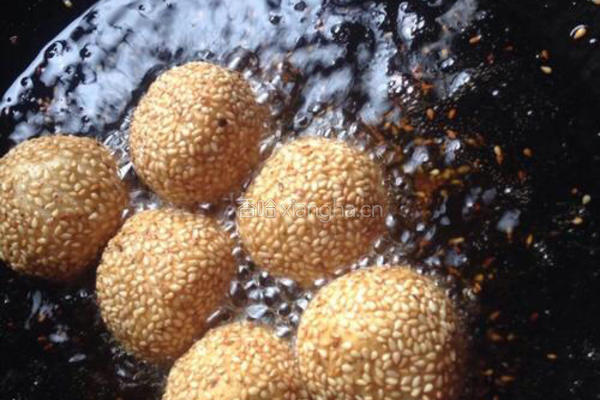 豆沙芝麻团的做法图解7