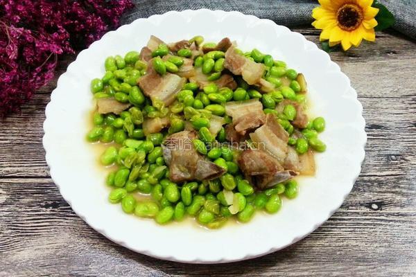 五花肉煮毛豆的做法图解8