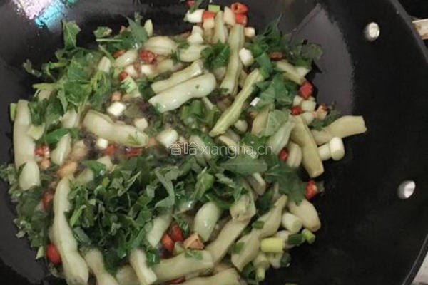 藿香炒四季豆的做法图解6