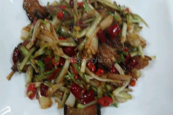 蕌子炒腊肉的做法图解4