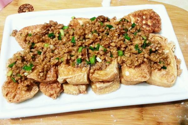 肉沫煎豆腐的做法图解12