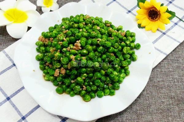豌豆炒肉沫的做法图解7