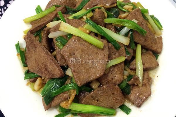 大葱爆炒猪肝的做法图解9