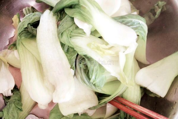 耗油香菇油菜的做法图解4