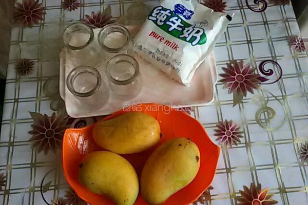 芒果牛奶布丁的做法图解1
