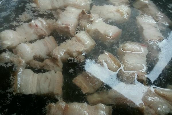 竹笋烧肉的做法图解2