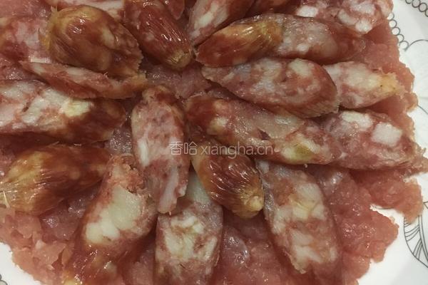 香肠肉本子蒸蛋的做法图解3