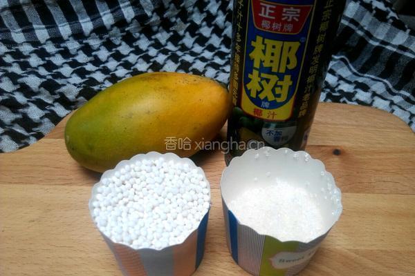 椰汁芒果西米露的做法图解1