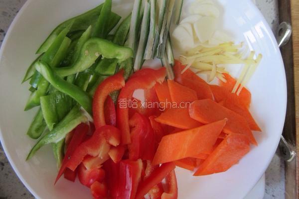 花菜炒肉的做法图解4