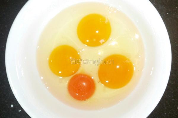 蚕豆香菇炒鸡蛋的做法图解3