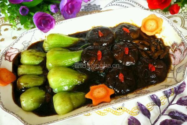 油菜炒香菇的做法图解9