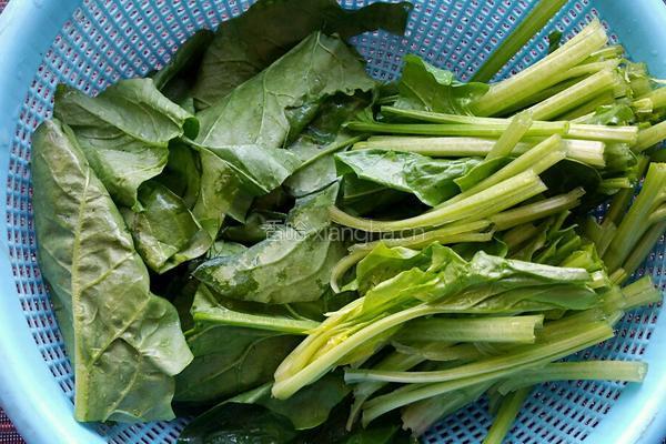 陈醋菠菜花生米的做法图解2