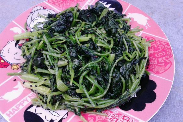 芝麻拌菠菜的做法图解8