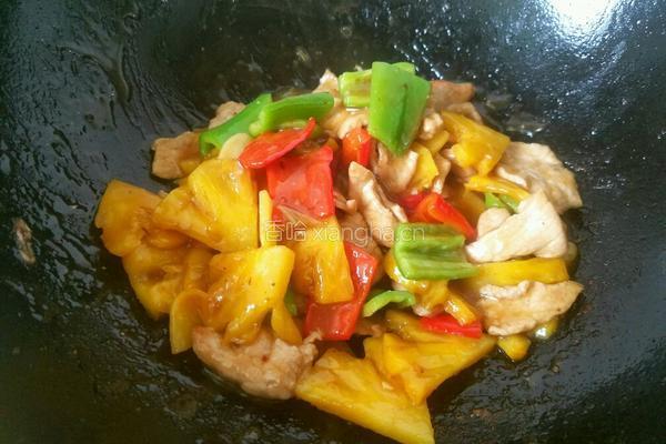 菠萝炒肉的做法图解11