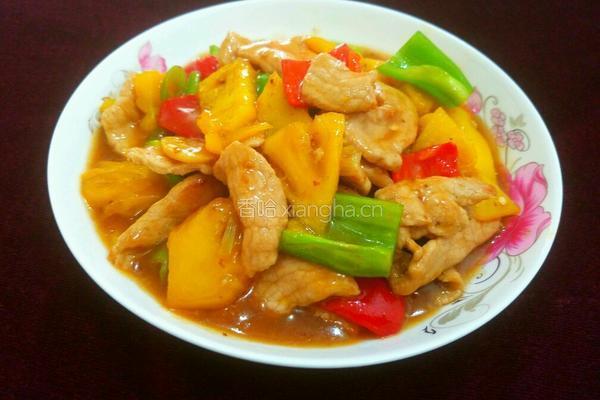 菠萝炒肉的做法图解12