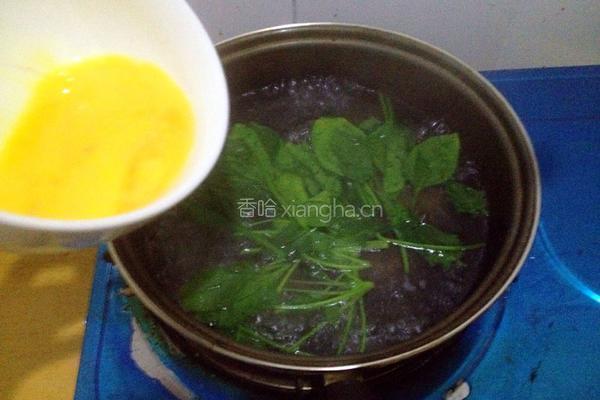 鸡蛋菠菜汤的做法图解3
