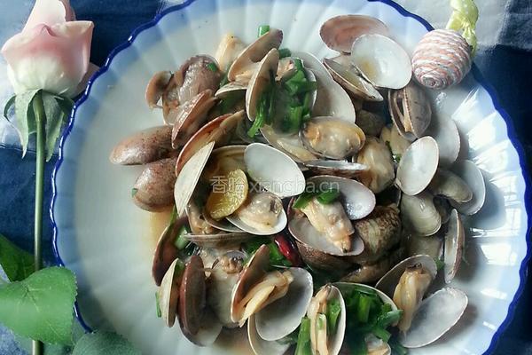 羌葱辣炒花蛤的做法图解6