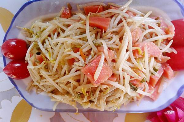 绿豆芽炒火腿的做法图解9