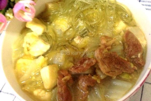 白菜猪肉炖粉条的做法图解16