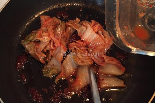 泡菜炒年糕的做法图解5