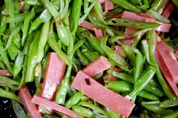 豆角炒火腿的做法图解8