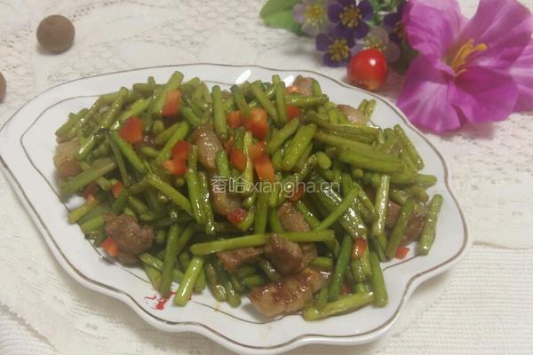 肉炒蒜苔的做法图解7