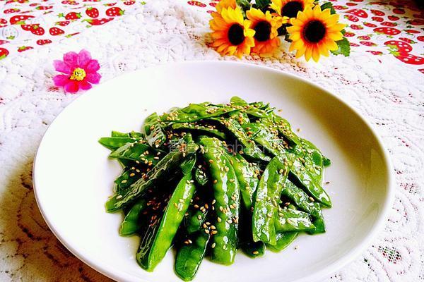 芝麻荷兰豆的做法图解5