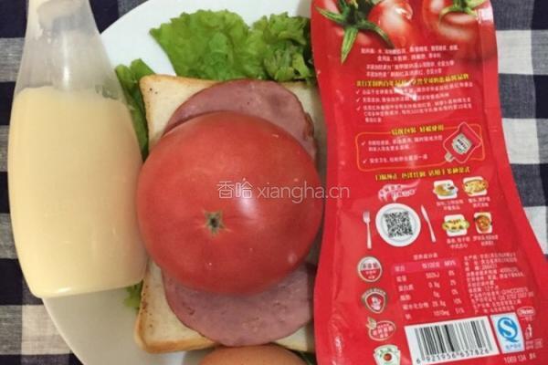 煎蛋火腿三明治的做法图解1