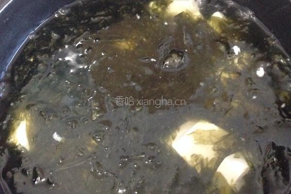 紫菜豆腐汤的做法图解3