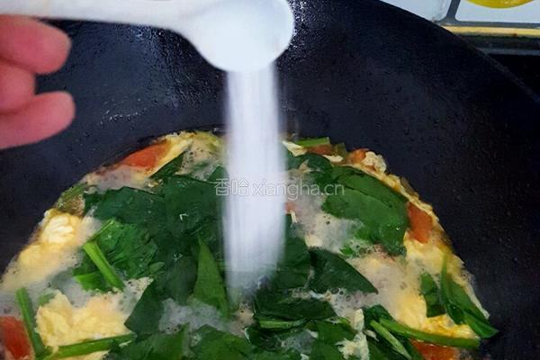 番茄鸡蛋菠菜汤的做法图解7