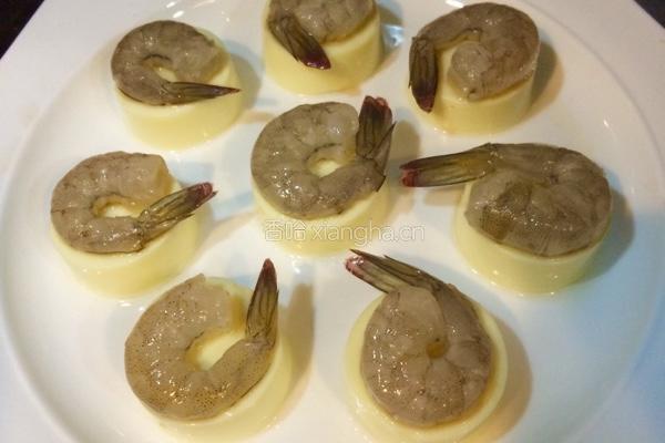 日本豆腐蒸虾仁的做法图解4