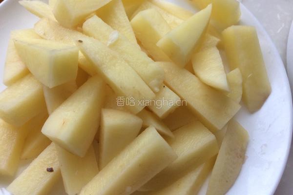 土豆烧豆角的做法图解2