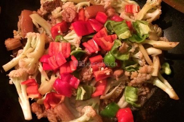 花菜炒肉的做法图解5