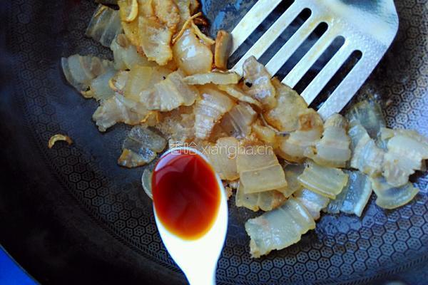 青扁豆炒腊肉的做法图解8