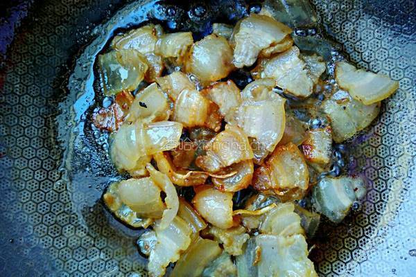 青扁豆炒腊肉的做法图解9