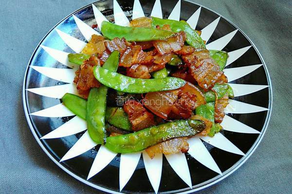 青扁豆炒腊肉的做法图解15