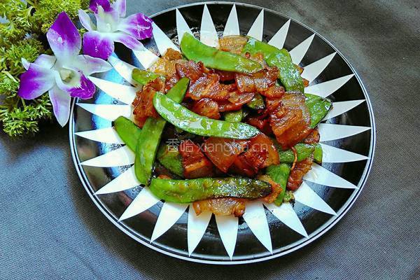青扁豆炒腊肉的做法图解16