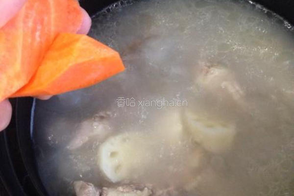 棒骨莲藕胡萝卜汤的做法图解4