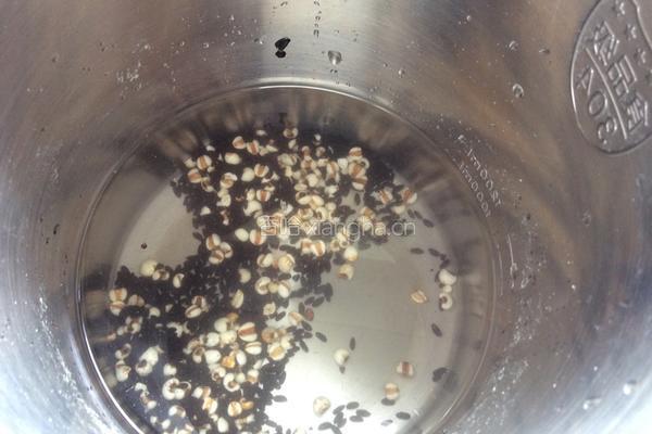 黑米薏仁豆浆的做法图解3