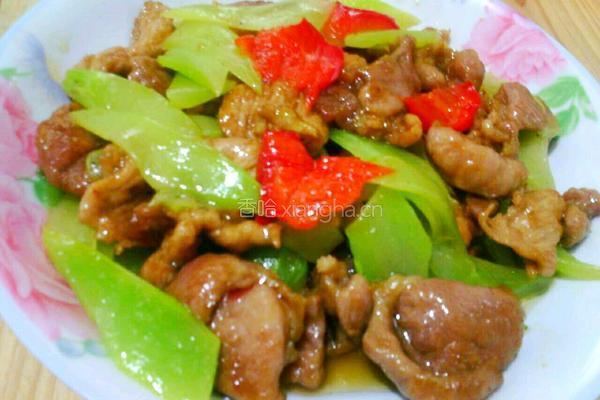 莴笋小炒肉的做法图解6