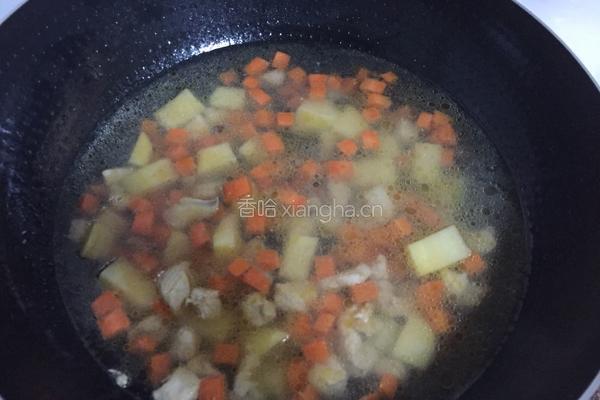 咖喱鸡肉焗饭的做法图解5