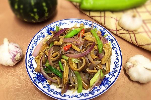 洋葱爆猪肚的做法图解13
