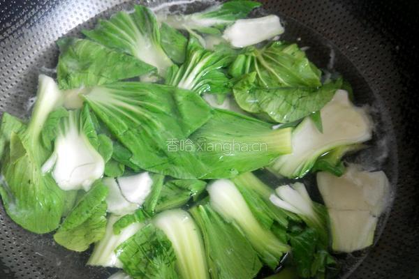 清炒香菇油菜的做法图解4